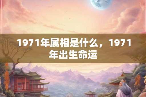 1971年属相是什么，1971年出生命运