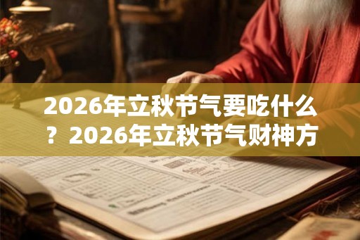 2026年立秋节气要吃什么？2026年立秋节气财神方位查询