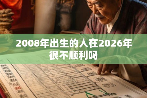 2008年出生的人在2026年很不顺利吗