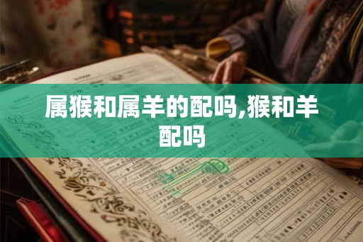 属猴和属羊的配吗,猴和羊配吗