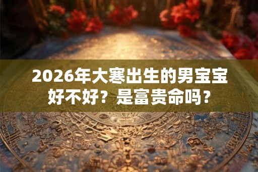 2026年大寒出生的男宝宝好不好？是富贵命吗？