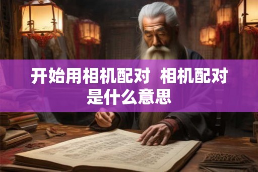 开始用相机配对  相机配对是什么意思