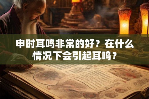 申时耳鸣非常的好?在什么情况下会引起耳鸣? 申时耳鸣非常的好?在什么情况下会引起耳鸣?