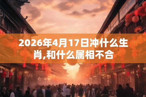 2026年4月17日冲什么生肖,和什么属相不合 2026年4月17日冲什么生肖,和什么属相不合