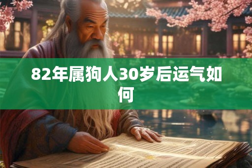 82年属狗人30岁后运气如何