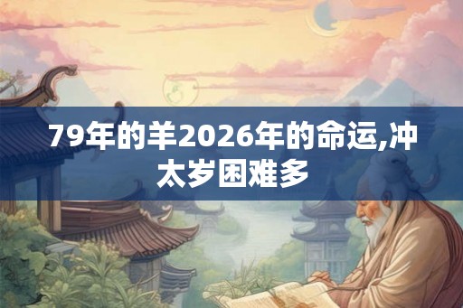 79年的羊2026年的命运,冲太岁困难多