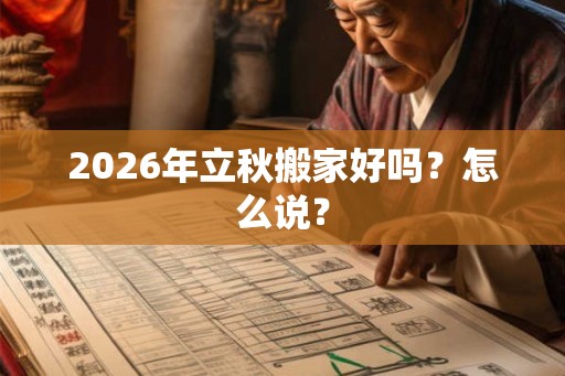 2026年立秋搬家好吗？怎么说？