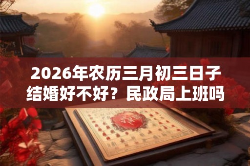 2026年农历三月初三日子结婚好不好？民政局上班吗？