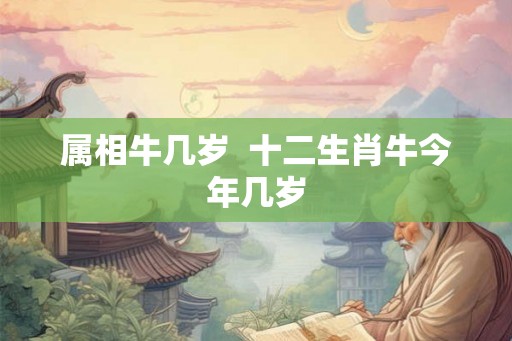 属相牛几岁 十二生肖牛今年几岁 属相牛几岁 十二生肖牛今年几岁