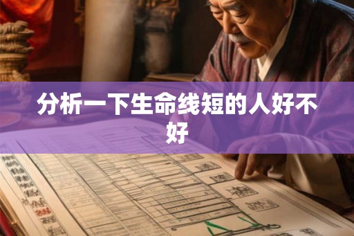 分析一下生命线短的人好不好