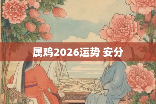 属鸡2026运势 安分