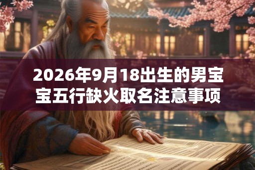 2026年9月18出生的男宝宝五行缺火取名注意事项