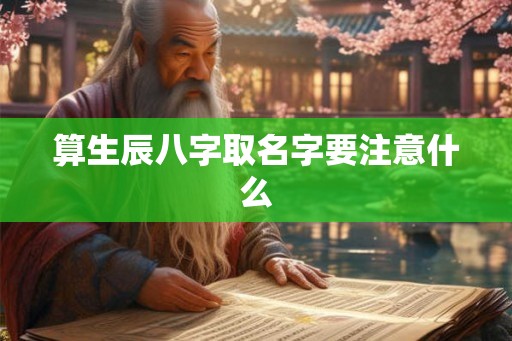 算生辰八字取名字要注意什么