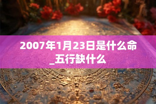 2007年1月23日是什么命_五行缺什么