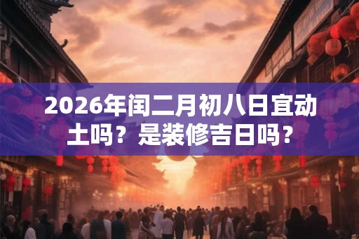 2026年闰二月初八日宜动土吗？是装修吉日吗？