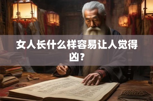 女人长什么样容易让人觉得凶？