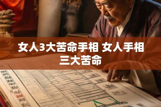 女人3大苦命手相 女人手相三大苦命