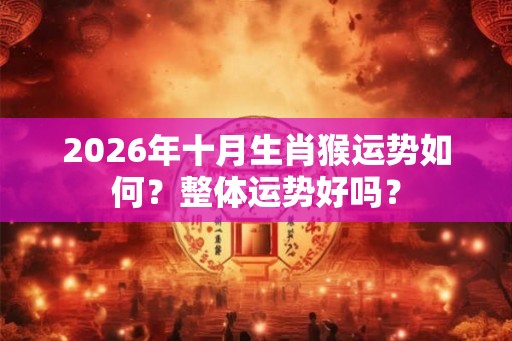 2026年十月生肖猴运势如何?整体运势好吗? 2026年十月生肖猴运势如何?整体运势好吗?