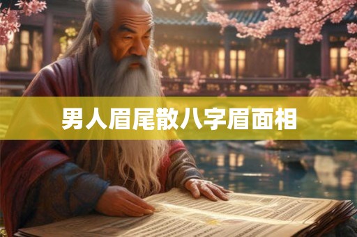男人眉尾散八字眉面相
