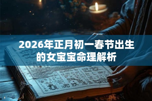 2026年正月初一春节出生的女宝宝命理解析