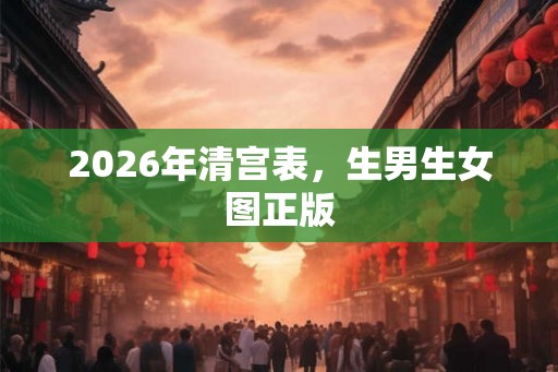 2026年清宫表,生男生女图正版 2026年清宫表,生男生女图正版