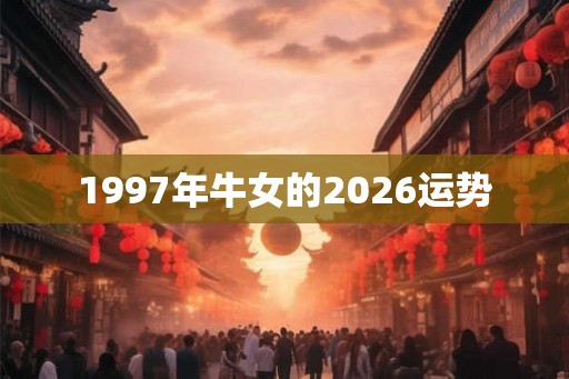 1997年牛女的2026运势