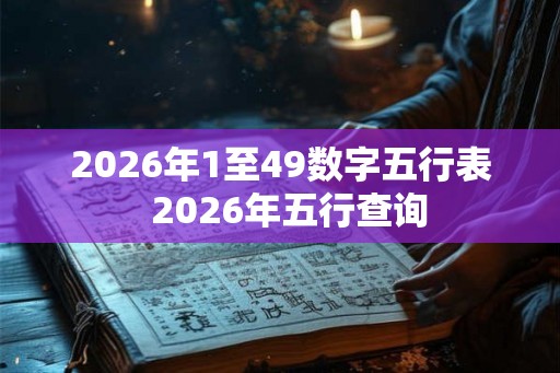 2026年1至49数字五行表  2026年五行查询