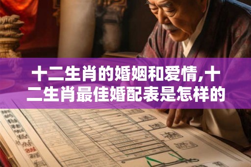 十二生肖的婚姻和爱情,十二生肖最佳婚配表是怎样的？