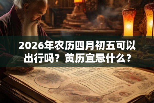 2026年农历四月初五可以出行吗？黄历宜忌什么？