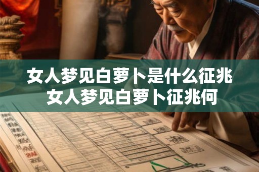 女人梦见白萝卜是什么征兆 女人梦见白萝卜征兆何