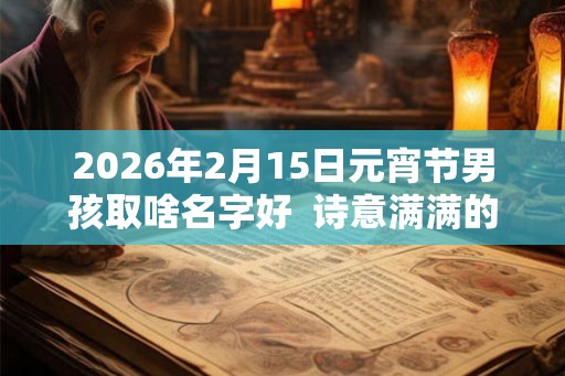 2026年2月15日元宵节男孩取啥名字好 诗意满满的名字 2026年2月15日元宵节男孩取啥名字好 诗意满满的名字