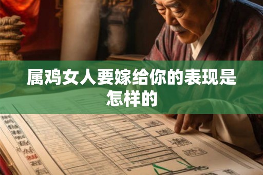 属鸡女人要嫁给你的表现是怎样的