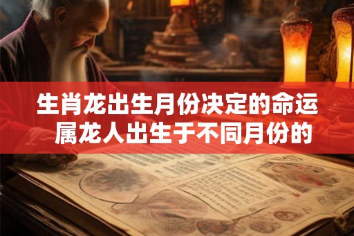 生肖龙出生月份决定的命运  属龙人出生于不同月份的命运