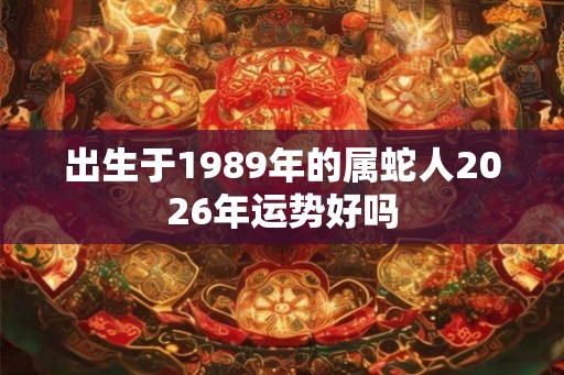出生于1989年的属蛇人2026年运势好吗