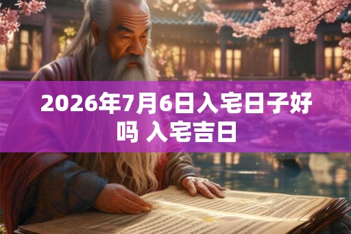 2026年7月6日入宅日子好吗 入宅吉日
