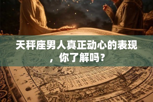 天秤座男人真正动心的表现，你了解吗？