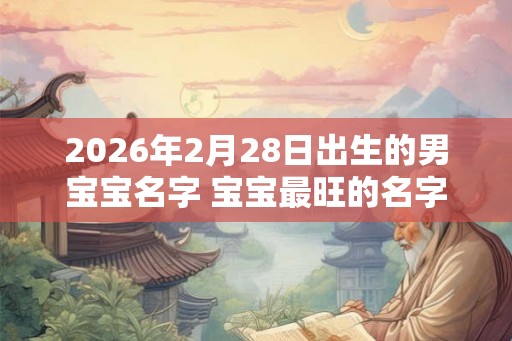 2026年2月28日出生的男宝宝名字 宝宝最旺的名字 2026年2月28日出生的男宝宝名字 宝宝最旺的名字