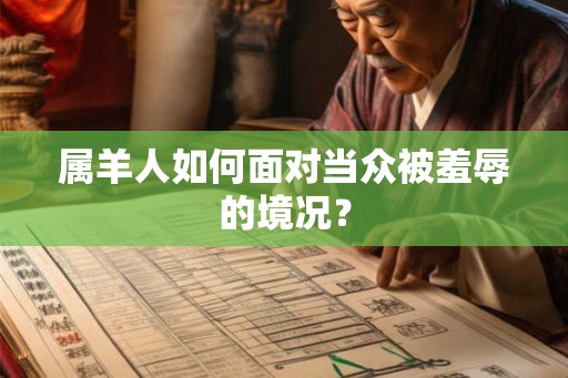 属羊人如何面对当众被羞辱的境况？