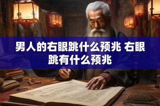 男人的右眼跳什么预兆 右眼跳有什么预兆 男人的右眼跳什么预兆 右眼跳有什么预兆