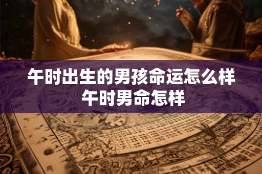午时出生的男孩命运怎么样 午时男命怎样