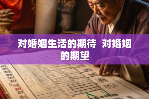 对婚姻生活的期待 对婚姻的期望 对婚姻生活的期待 对婚姻的期望