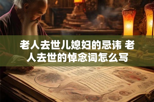 老人去世儿媳妇的忌讳 老人去世的悼念词怎么写
