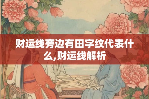 财运线旁边有田字纹代表什么,财运线解析
