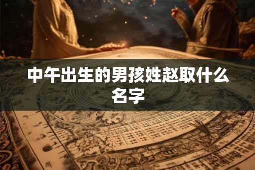 中午出生的男孩姓赵取什么名字