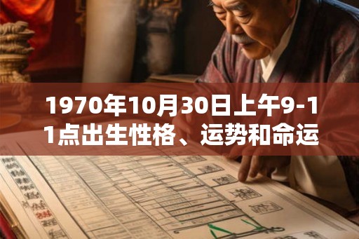 1970年10月30日上午9-11点出生性格、运势和命运 1970年10月30日上午9-11点出生性格、运势和命运