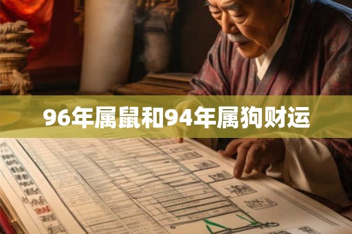 96年属鼠和94年属狗财运