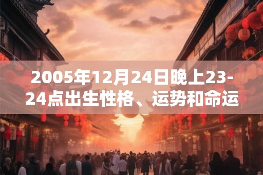 2005年12月24日晚上23-24点出生性格、运势和命运