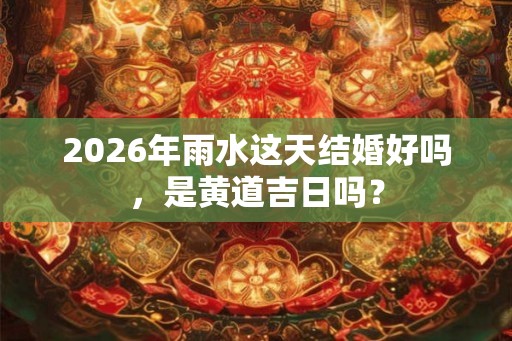 2026年雨水这天结婚好吗，是黄道吉日吗？