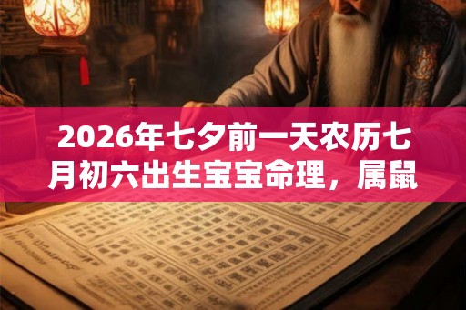 2026年七夕前一天农历七月初六出生宝宝命理，属鼠人七夕有桃花吗