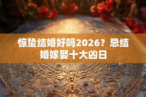 惊蛰结婚好吗2026？忌结婚嫁娶十大凶日